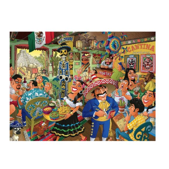 Ceaco - Funny Faces - Mexican Restraunt - 550 piece Jigsaw Puzzle - Picture 2 of 2